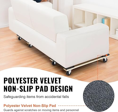 Miniatura 3 de Carrito móvil para muebles de madera dura, 30 pulgadas x 18 pulgadas. Ruedas giratorias de 4 x 3 PP, carrito móvil de madera resistente, carrito