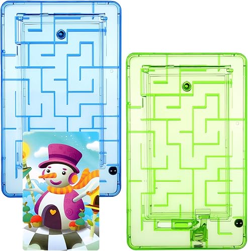 Miniatura 8 de Tarjetero de 2 piezas para regalo, rompecabezas de laberinto, creatividad, rompecabezas de regalo, caja de plástico para tarjetas, juego de máquina