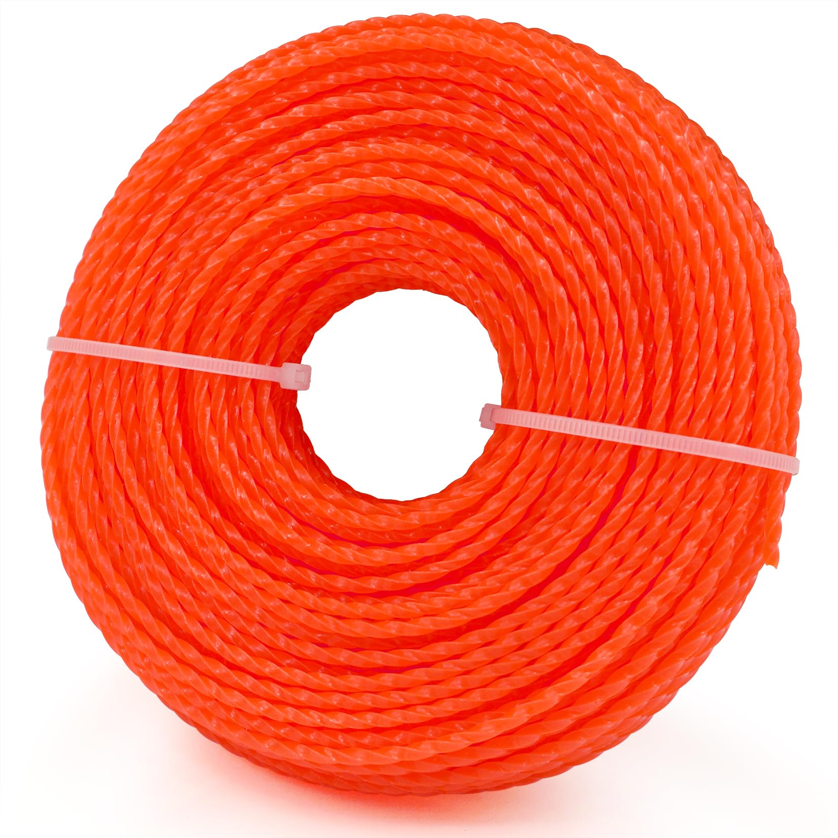 Fil de débroussailleuse Akouly 2,4 mm bobine orange de 100m pour coupe-bordures de jardin