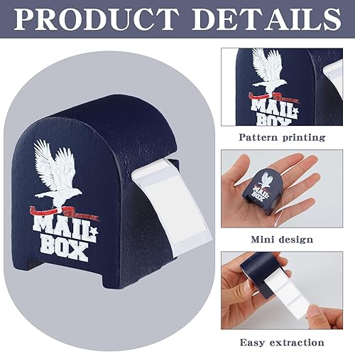 Miniatura 2 de Wesiti 6 unidades de dispensador de sellos de madera, dispensador de sellos postales de madera para rollo de 100 soportes organizador para