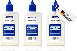 3x 100 ml Flasche Feinmechaniköl Nähmaschinenöl Universalöl - Niedrige Viskosität - Harzt nicht & geruchsneutral - Ideal für feinmechanische Komponenten, Scharniere, Türen, Fenster, Elektro-Rasierer