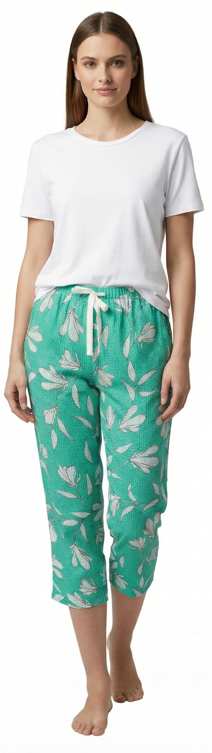 Women's Lounge Pants with Butterfly Print, Casual Pajama Bottoms with Drawstring-picture-28