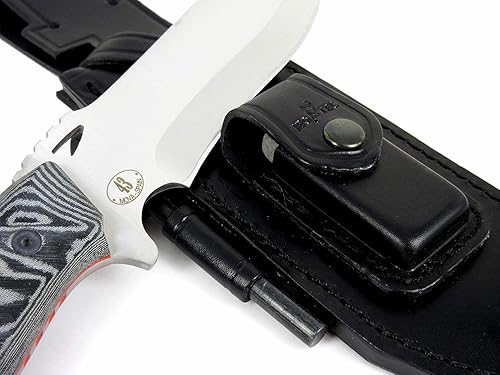 Miniatura 2 de JEO-TEC Cuchillo de caza de supervivencia N43 Full Tang Bushcraft con vaina, acero inoxidable MOVA, cuchillo de hoja fija de 11 pulgadas con