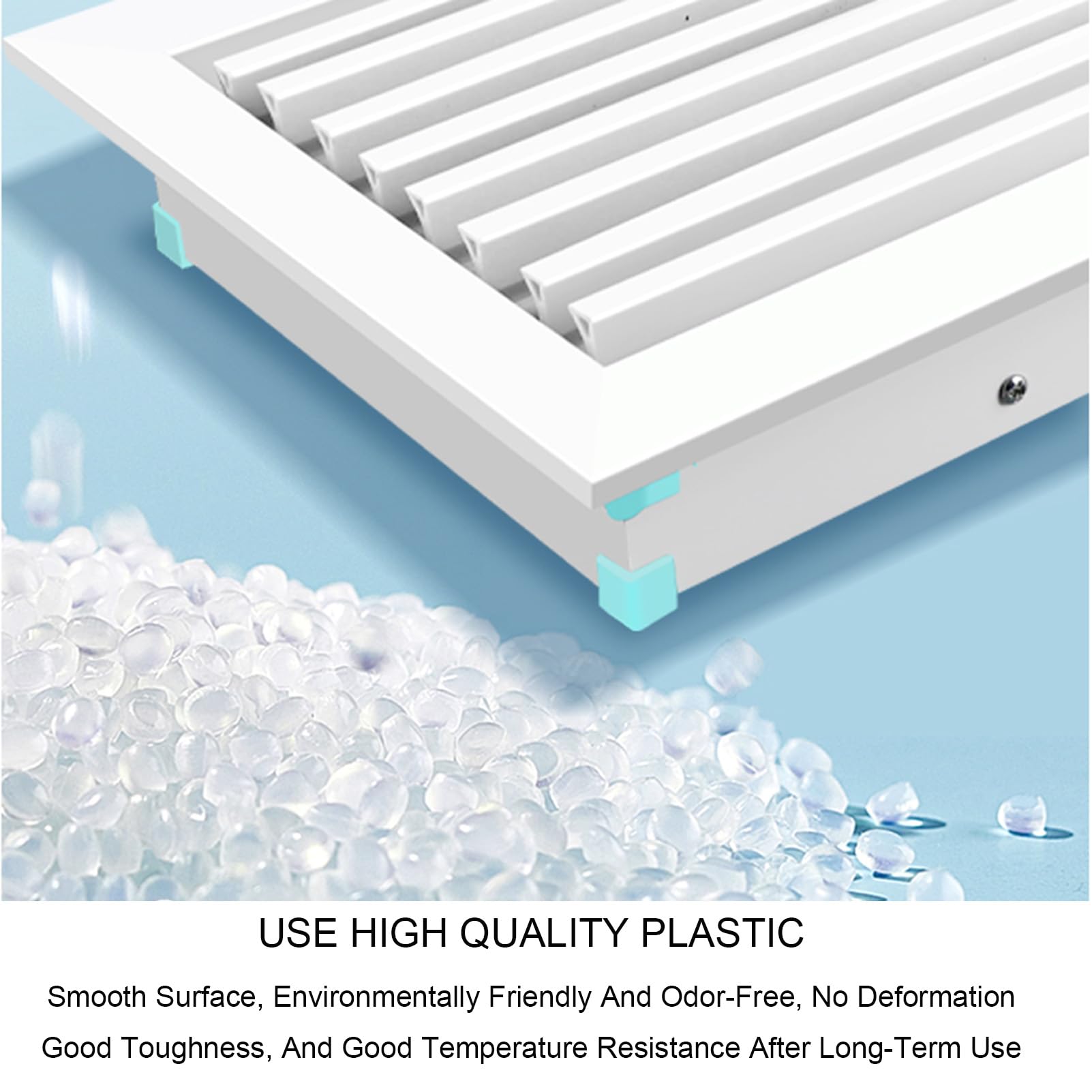 Griglia di ventilazione regolabile in ABS – Copertura per condotto stretto per aria condizionata centrale, sfiato di scarico laterale/soffitto, ideale per casa, bagno, ufficio