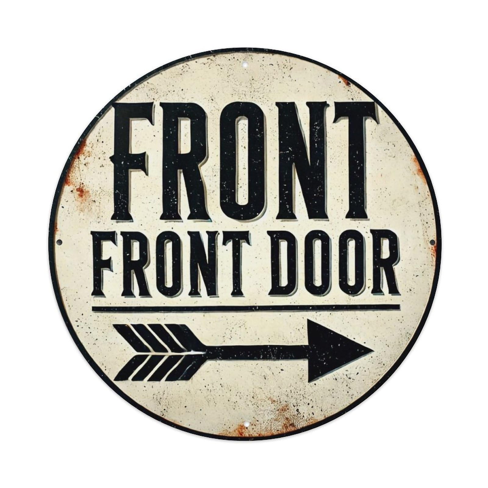 Jdyansheng Vintage Front Front Door Arrow Sign Tin Sign Metal Poster Metal Signs For Home Man Cave Bar Cafe Kitchen Laundry Room Wall Decorations 8X8 Inches