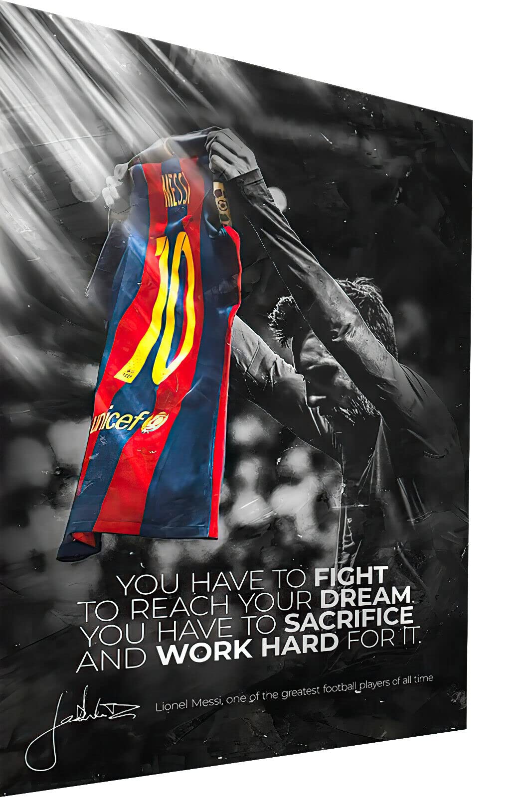 Magic Canvas Art Lionel Messi Fight Pop Art B8384 - Quadro su tela, 1 pezzo, 40 x 30 cm