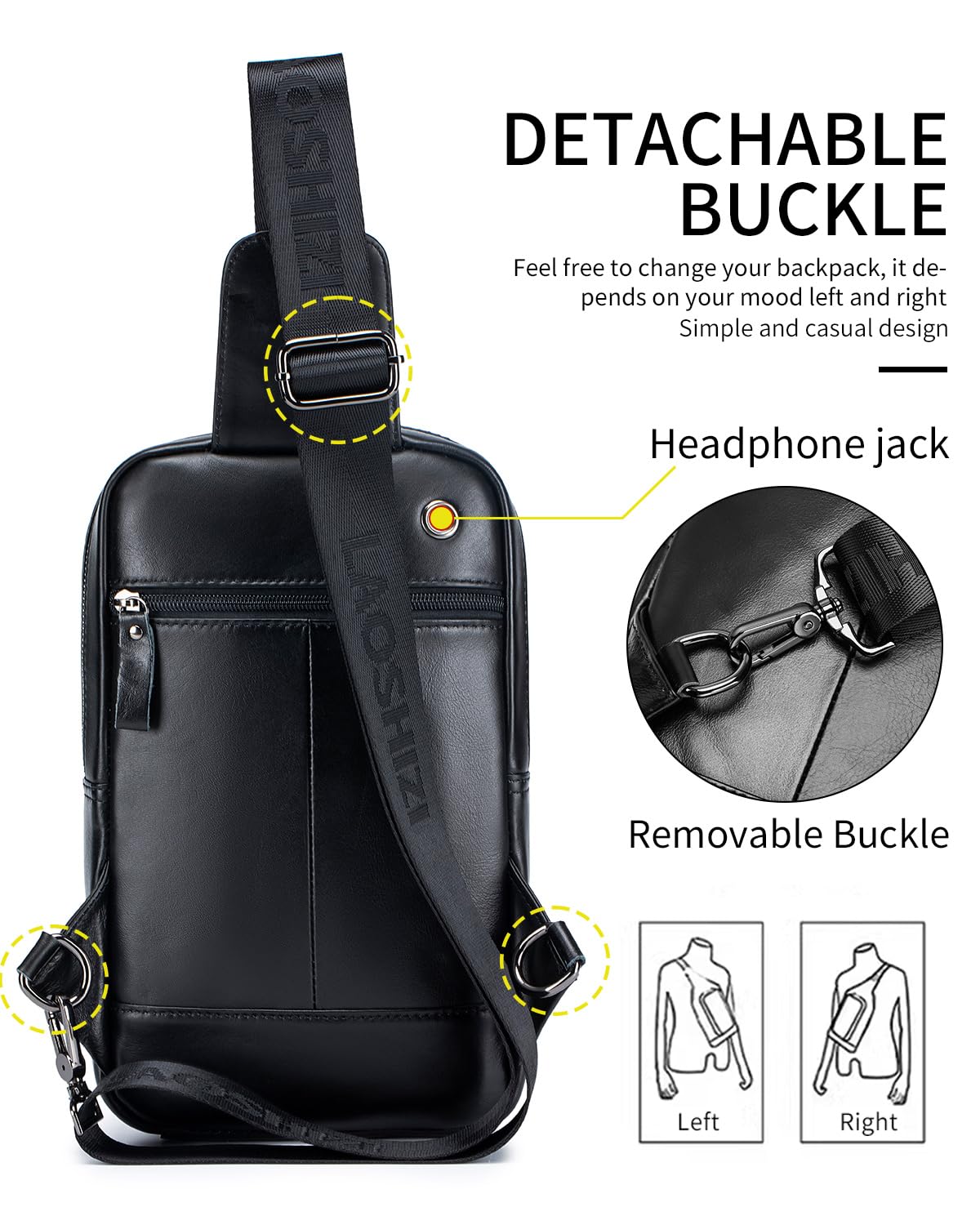 Herren Echtleder Brusttasche - Stilvoll & Praktisch Daily Essential