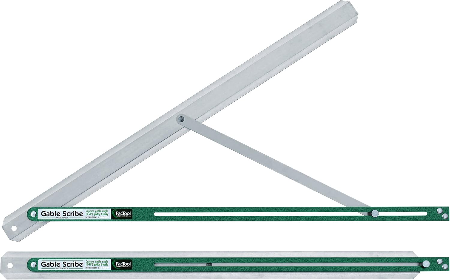 PacTool SA904 30-Inch Angle Measuring Tool – Aluminum Gable Scribe – Professional/Contractor Grade Tools