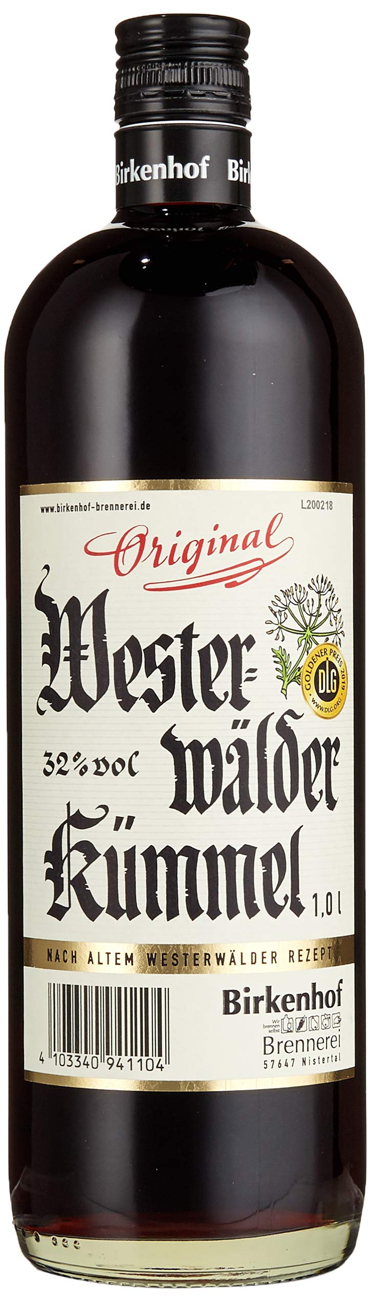 BIRKENHOF Brennerei | Westerwälder Kümmel | (1 x 1l ) - 32 % vol.