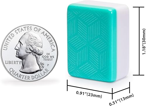 Miniatura 5 de Yellow Mountain Imports Mahjong Bundle - Juego de mahjong americano, pimienta con funda suave verde pimienta y cubierta de mesa verde de 33.5