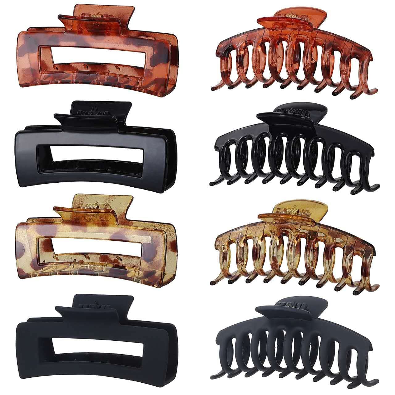 Amazon.com : laxizar Claw Clip Hair Clip 8 Pack 4.3 Inch 