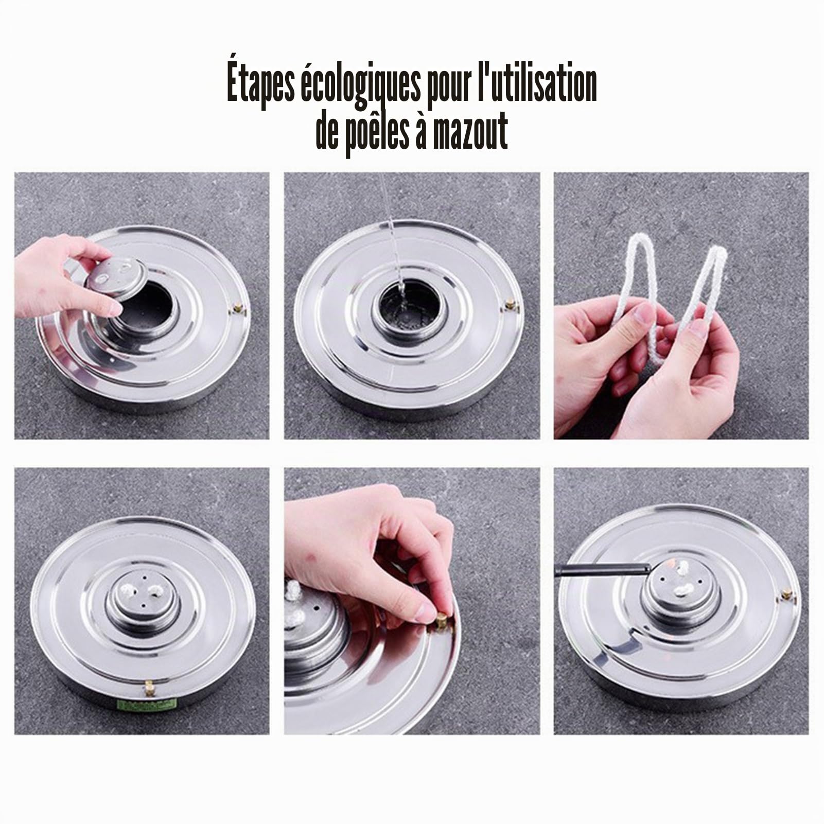 Poêle Spirit en Acier Inoxydable Ensemble de Poêle de Cuisine Extérieur Convient Pour Intérieur Et Camping