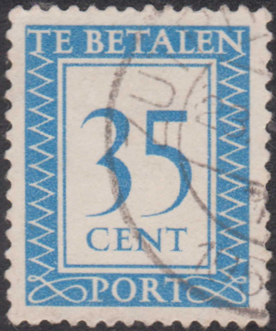 35 Cent Stamp From Netherlands Cancelled Postage Stamp