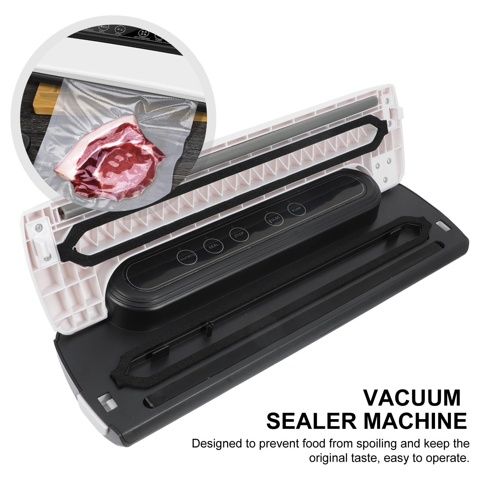 Sigillatrice Sottovuoto Abs Automatica per Alimenti, Macchina Piccola | Conservazione del Liquido Nutriente, Set 1 Pezzo, Uso in Negozi di Pesce e Carne