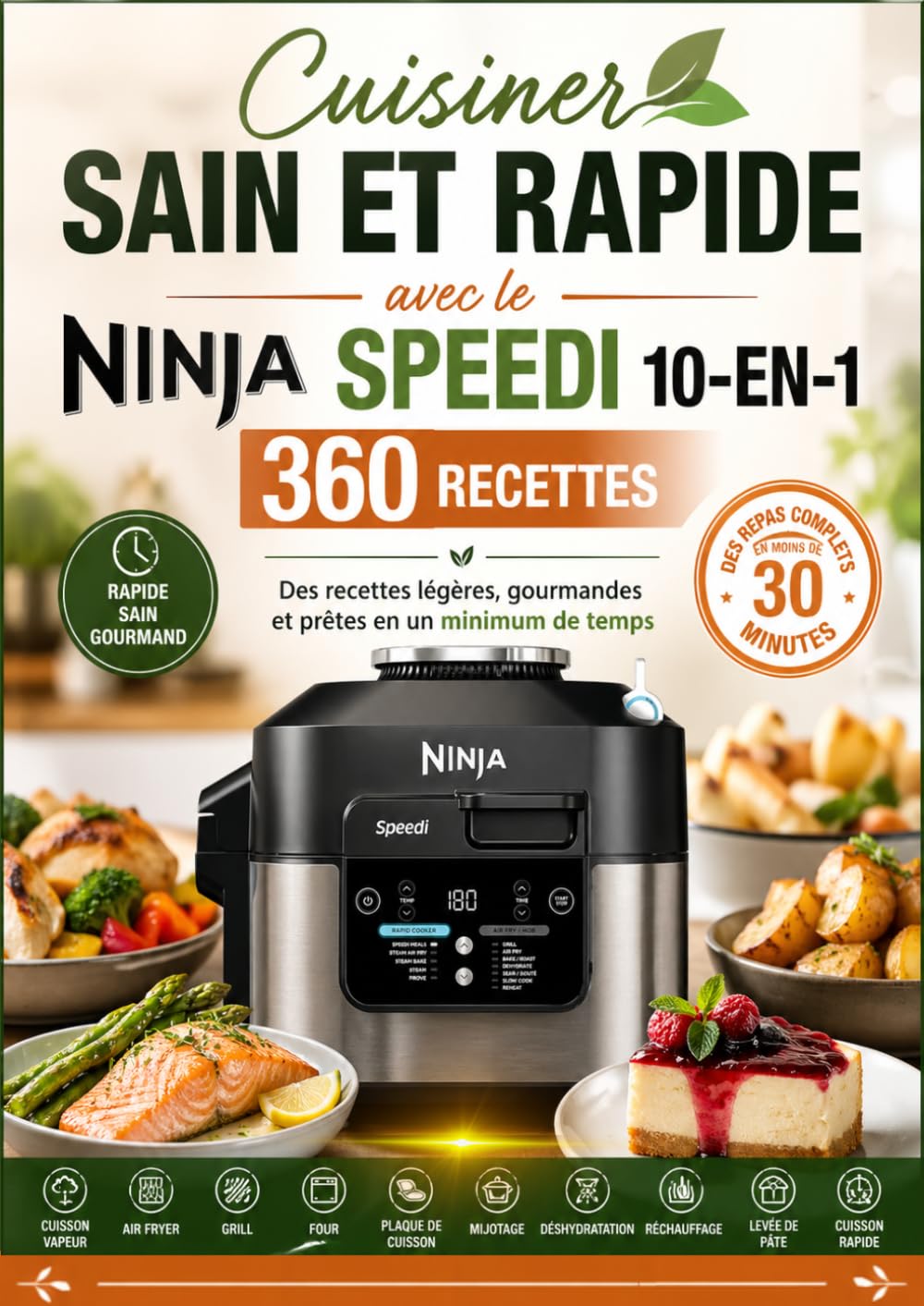 Cuisiner sain et rapide avec le Ninja Speedi 10-en-1 360 recettes Des recettes légères, gourmandes et prêtes en un minimum de temps