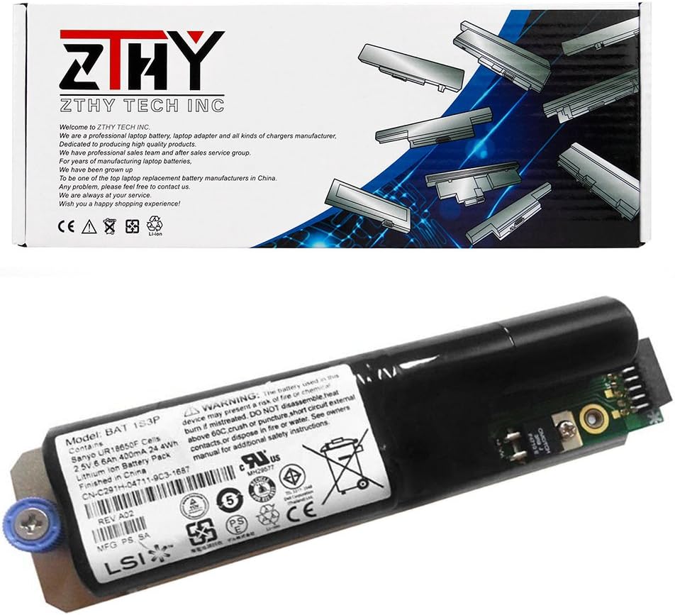 ZTHY 2.5v 6.6ah 400mah/24.4wh Bat 1s3p Battery for Dell Powervault Md3000 Mb3000i Raid Controller Module Backup Jy200 C291h Ur18650f Cells