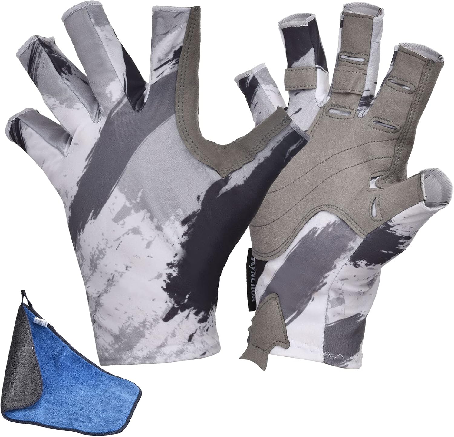 Colorgo フィッシンググローブ アウトドア 釣り用手袋 5本切り スポーツ 釣りグローブ 通気性 滑り止め 防水 メンズ レディース フィッシングタオル付き 秀逸