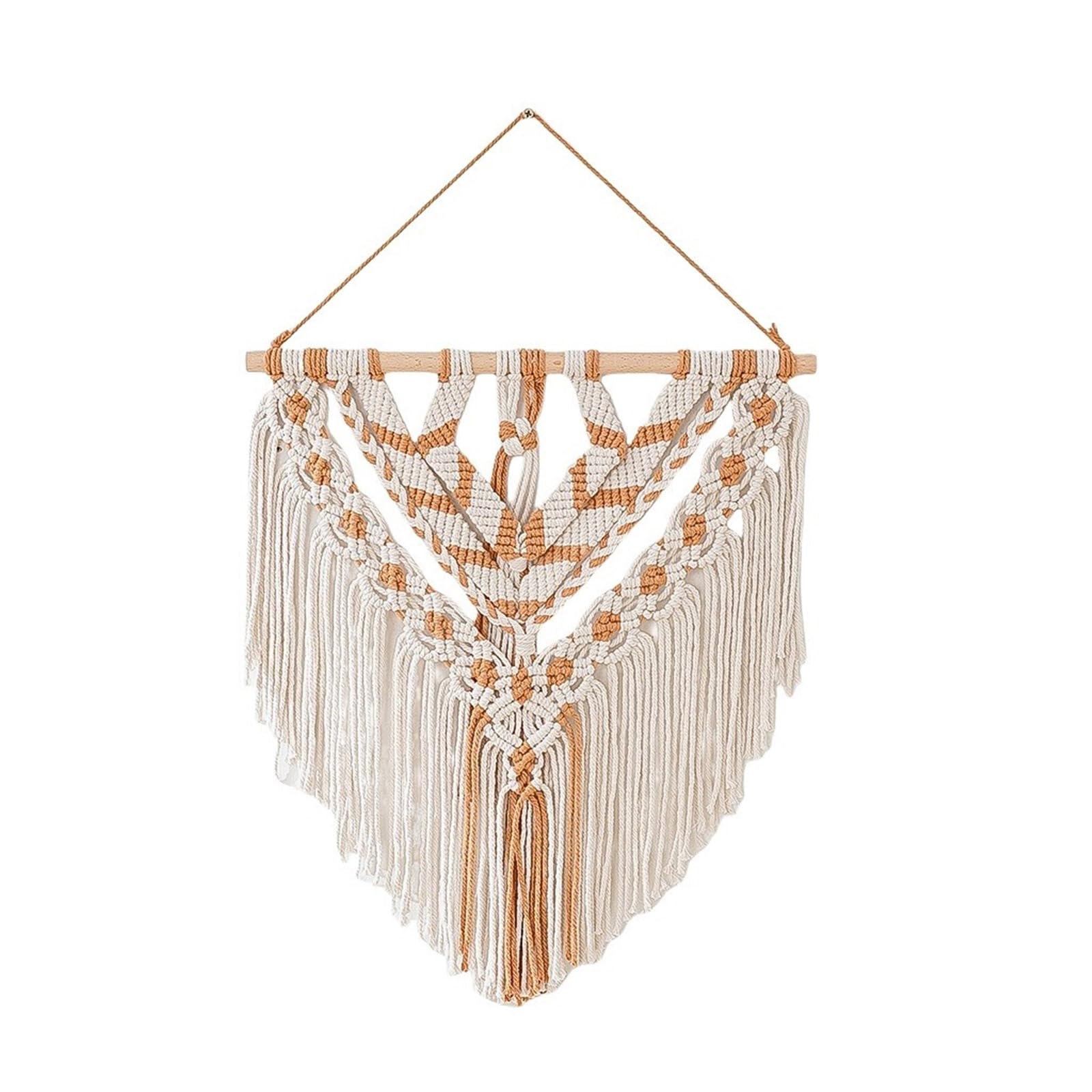 Kalttoy Woven Cotton Rope Handcrafts Tapestrys Artistic Wall Decorations Tassels Contrast Color Tapestrys Home Decors Wall Hangings