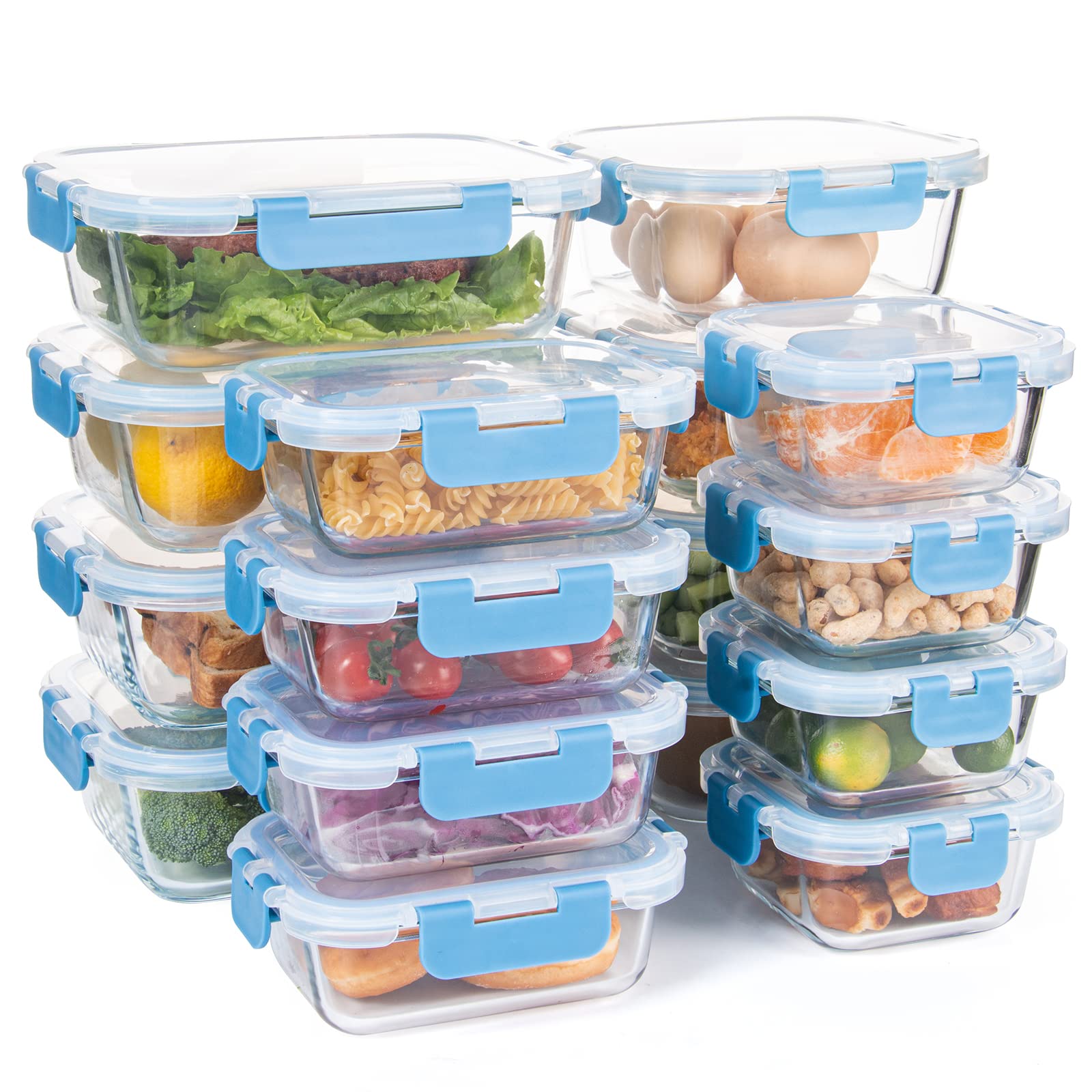 Pyrex Freshlock Boîte De Conservation Alientaire En Verre, Couvercles