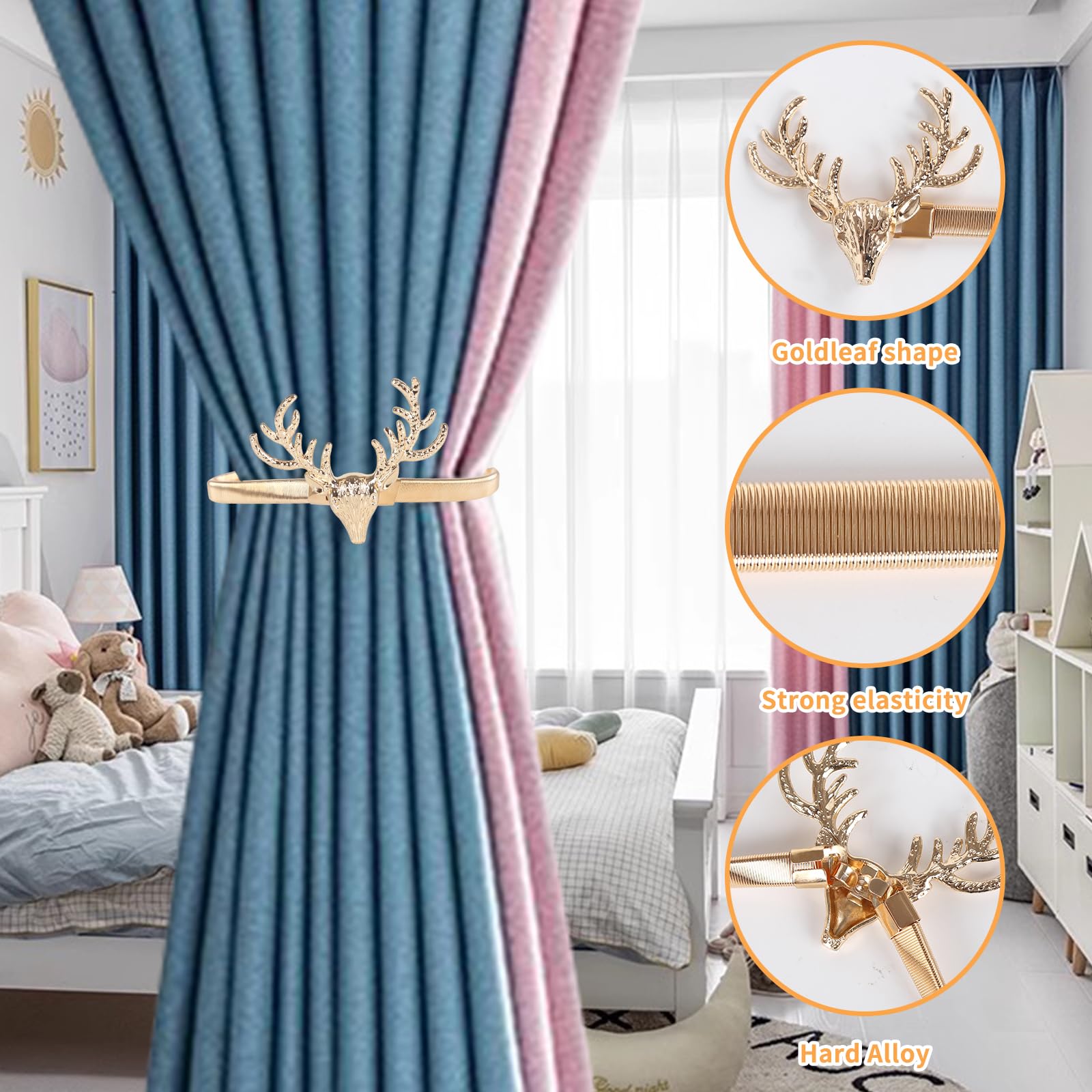 2 Embrasses Rideaux Mignonnes En Singe Peluche – Décoration Chambre D'enfant, Pratique & Rigolote, 55 Cm De Long !