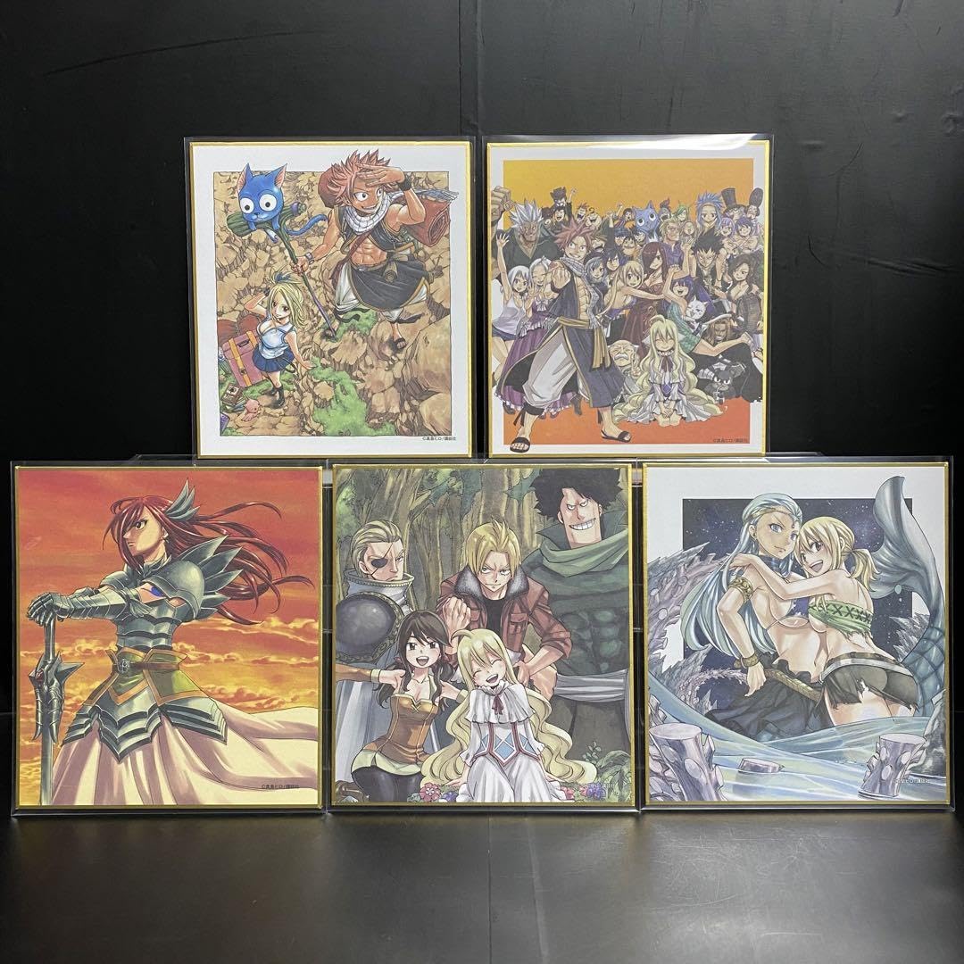 Amazon.co.jp: FAIRYTAIL フェアリーテイル 版画展 色紙 5点