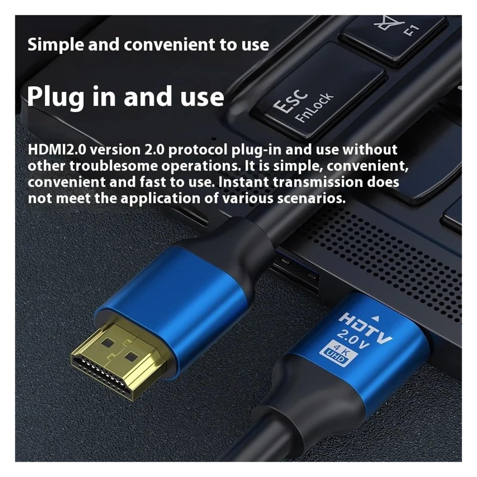 Cavo HDMI 2.0 (4K UHD 60 Hz) - Compatibile Con TV/PS3/PS4/proiettore, For Visualizzazione/giochi UHD(20m)