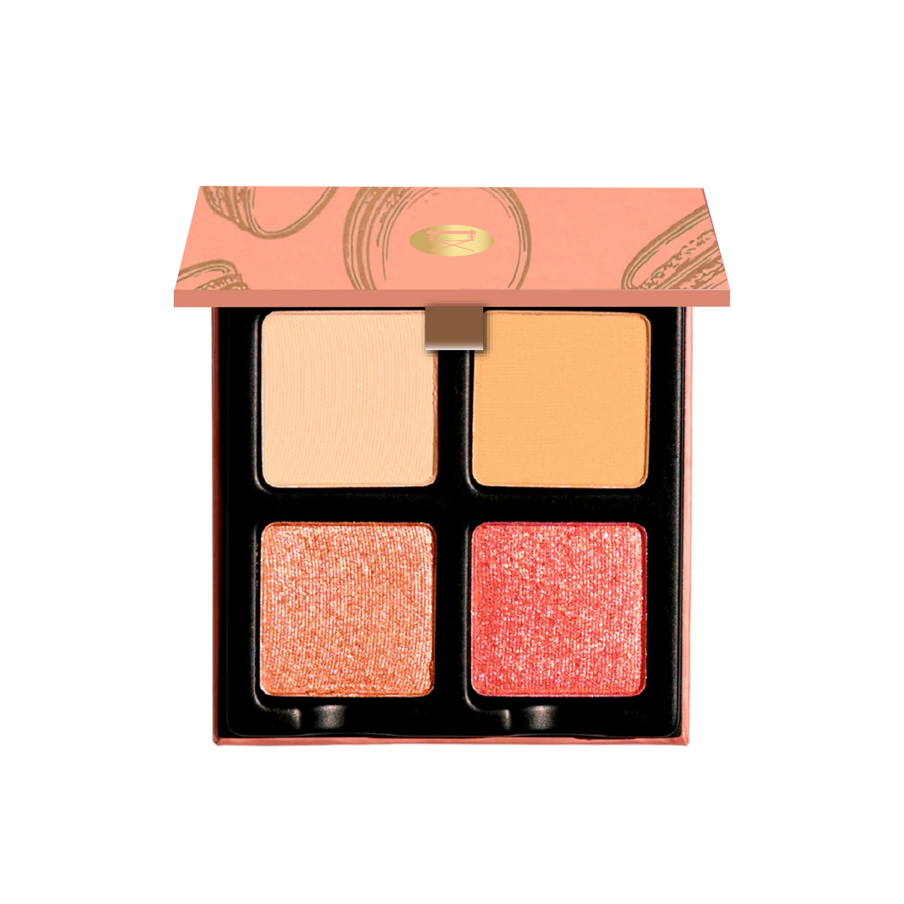 Petits Fours Eyeshadow Palette - Peach by Viseart Paris for Women - 0.21 oz Eye Shadow