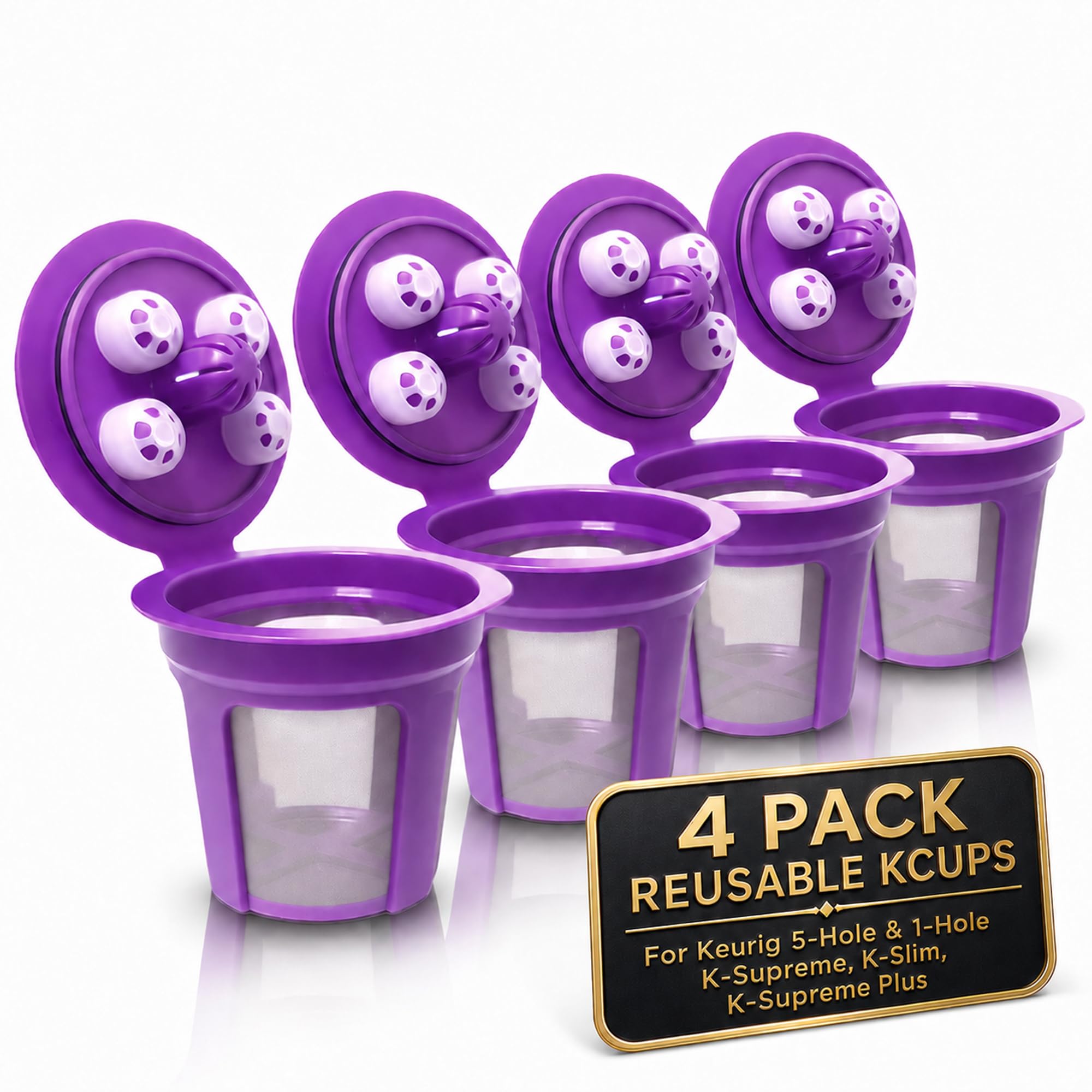 Tazas K reutilizables universales para Keurig MultiStream y 1-Stream All 1.0 y 2.0, filtro de cápsulas de café recargables para K-Supreme, K Classic, K-Slim, K-Duo, K Elite, K Compact