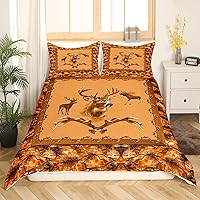 Vista 23 de Erosebridal Juego de funda de edredón de oso rústico de caza, juego de ropa de cama tamaño Queen, funda de edredón de selva de granja, funda