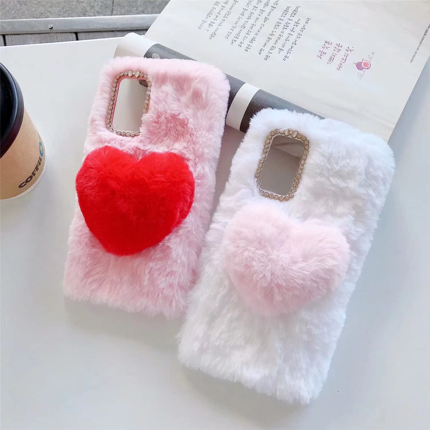 YKTO Custodia in Pelliccia Coniglio per Google Pixel 7a Custodia Morbida per Telefono Cellulare Cover Posteriore in Soffice Pelliccia di Coniglio Carina Custodia per Google Pixel 7a Phone Case,Grigio