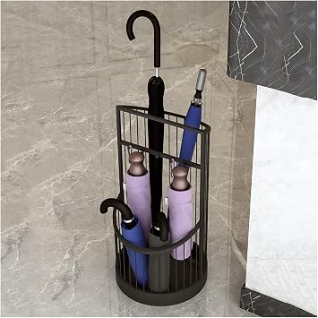 Compact Umbrella Stand with Short Hook for Hallway & Office - Umbrella Holder for Home & Commercial Use