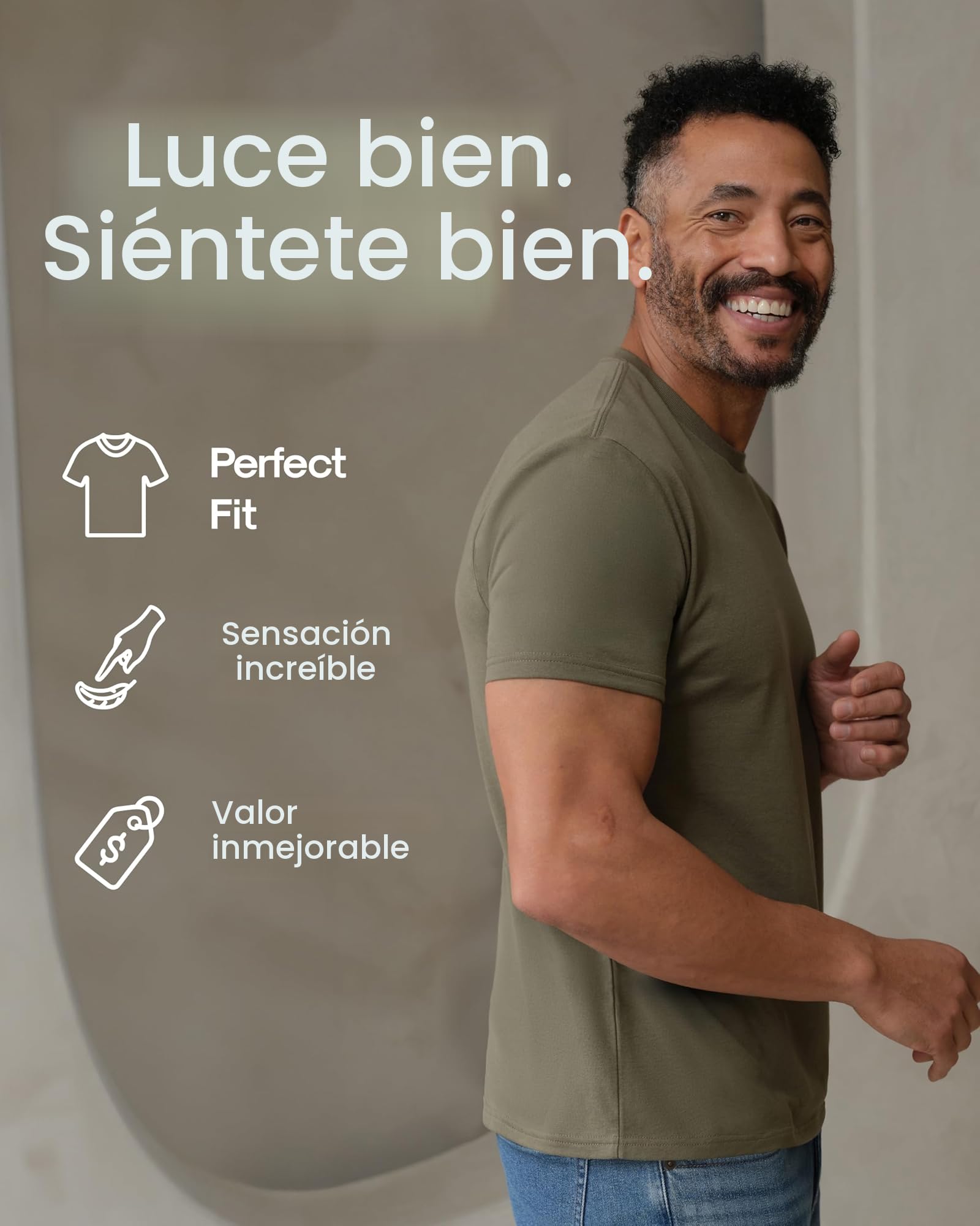 True Classic Short Sleeve Classic Crew Camiseta Hombre (Pack de 1)