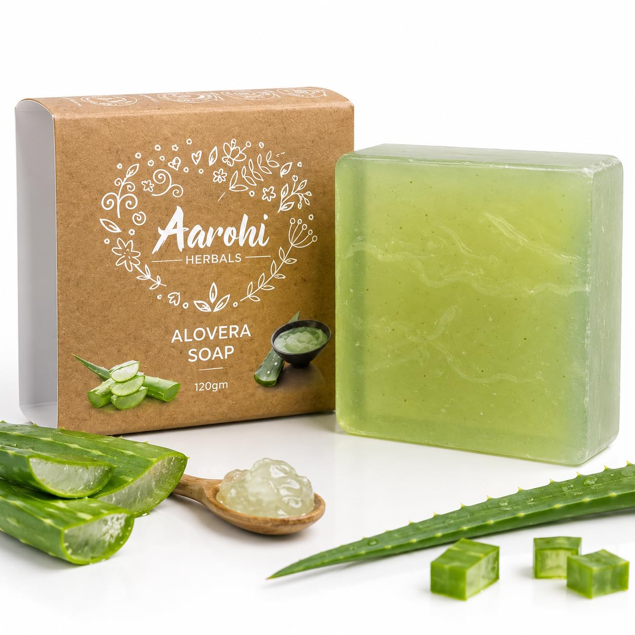 Aloe Vera Handmade Soap for glowing skin (pack of 3)-image-42