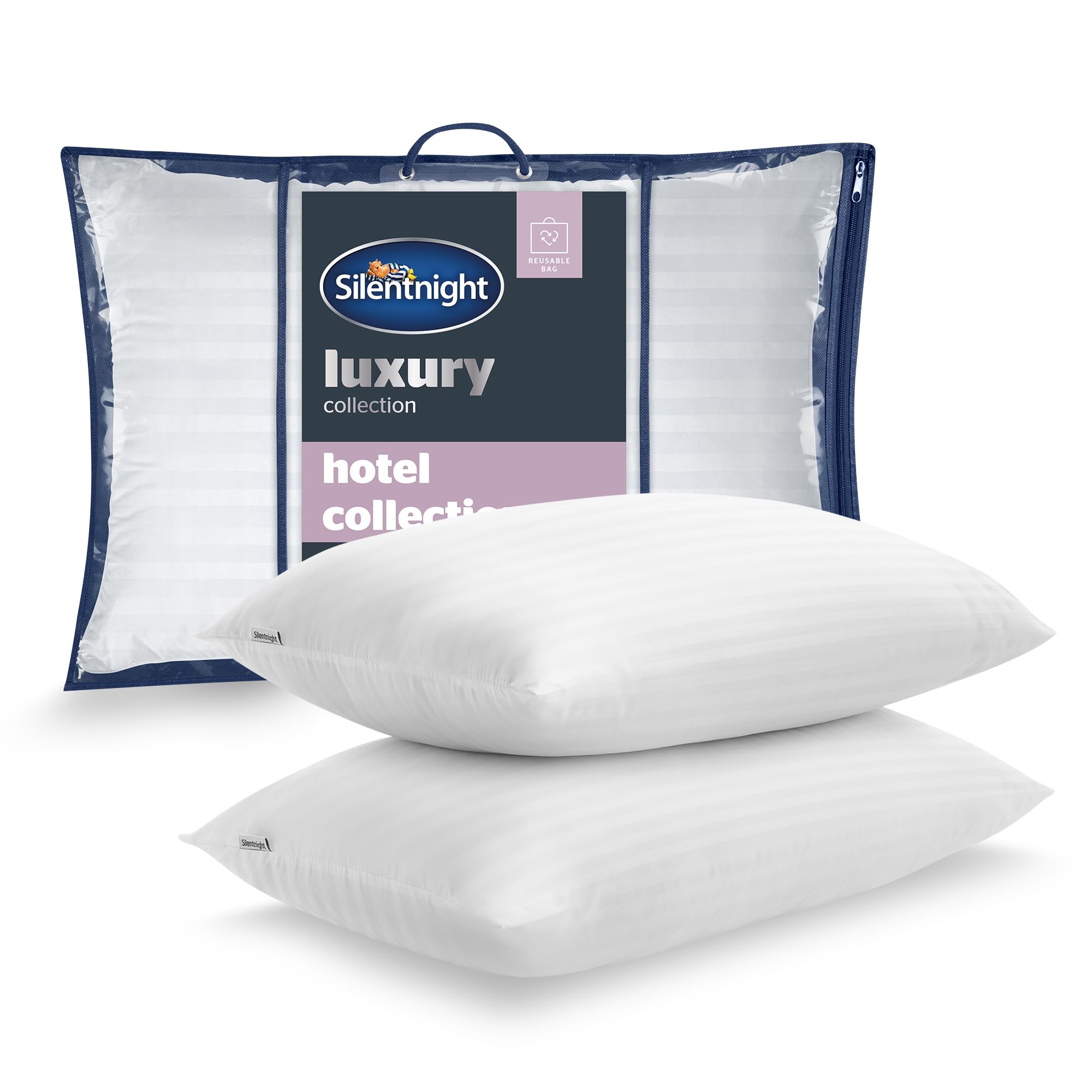 Hotel Collection Pillows 2 Pack - Luxury Hotel Quality Pillows Soft Medium Support for Back and Side Sleepers Comfy Supportive - Hypoallergenic and Machine Washable - Pack of 2