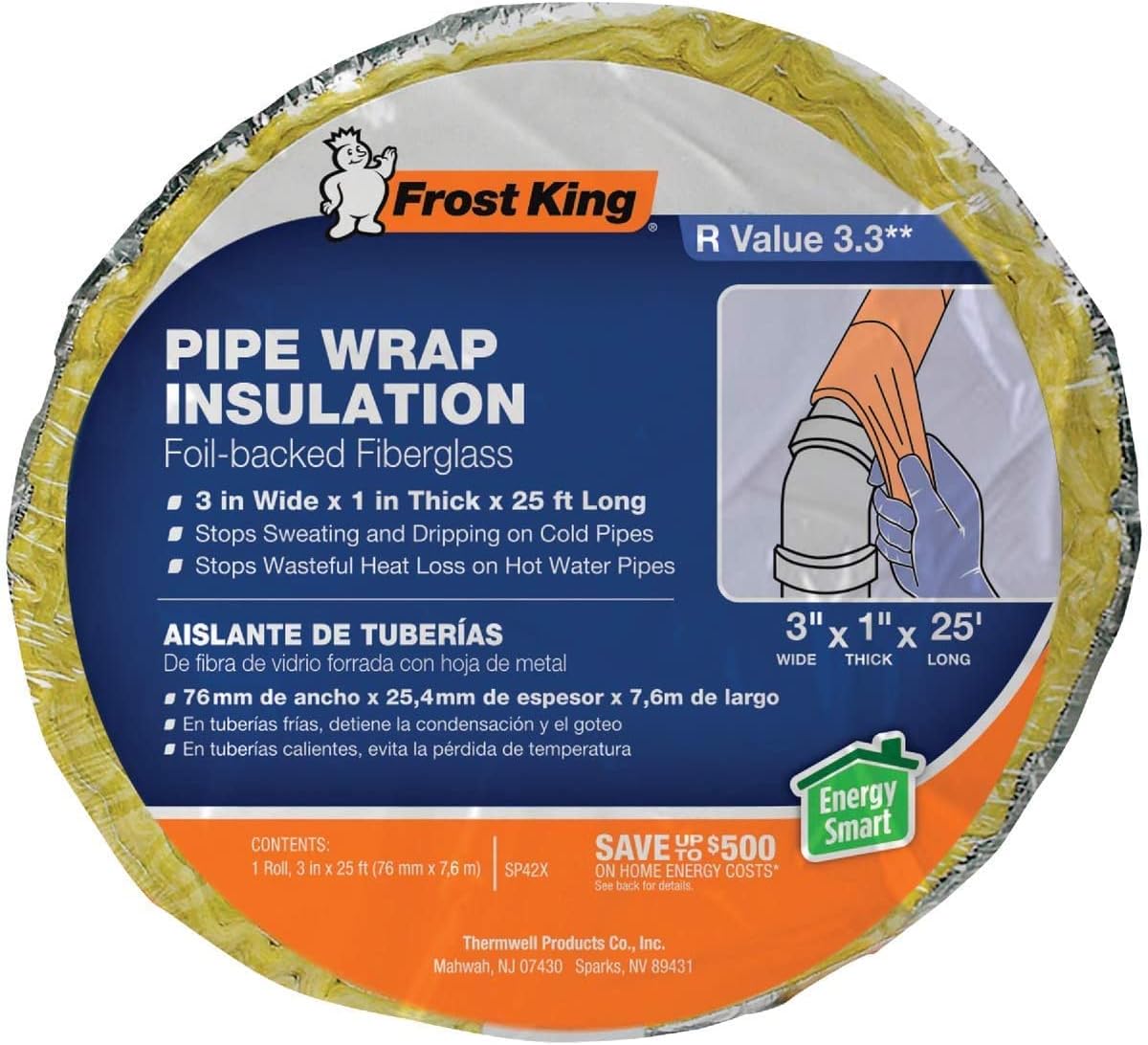 Pipe WRAP FOIL BACKED25'