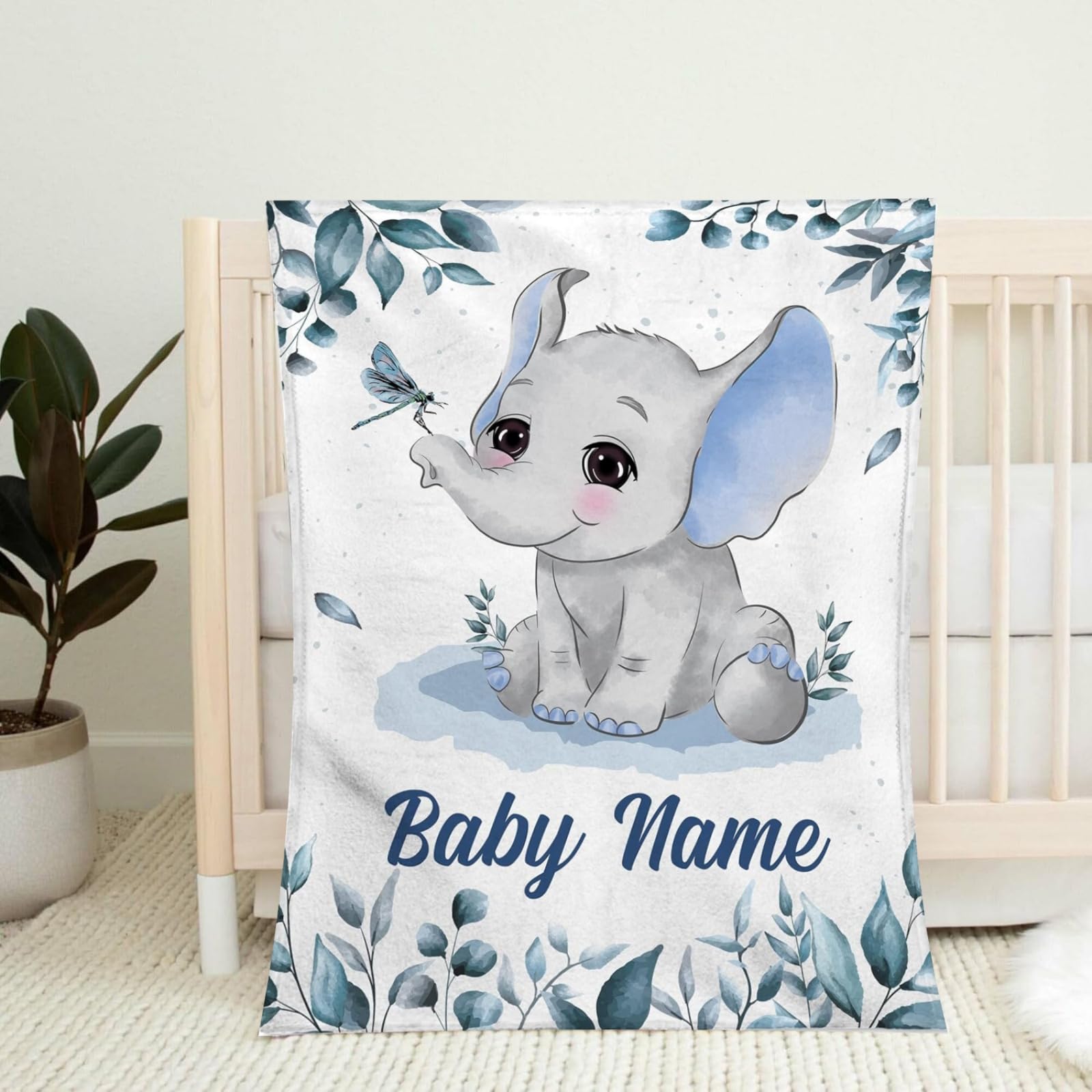 Babydecke mit Namen Personalisiert,Flauschige Warme Kuscheldecke mit Namen und Geburtsdatum,Geschenk Baby Taufe Geburt Mädchen Junge für Kinderdecke Namensdecke Krabbeldecke