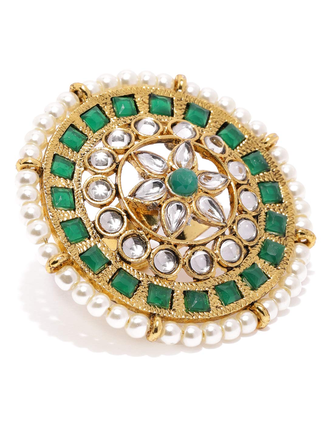 ZAVERI PEARLS Green Stones Studded Adjustable Finger Ring For Women-ZPFK9086 (B07ZZD2NDW) Amazon Price History, Amazon Price Tracker