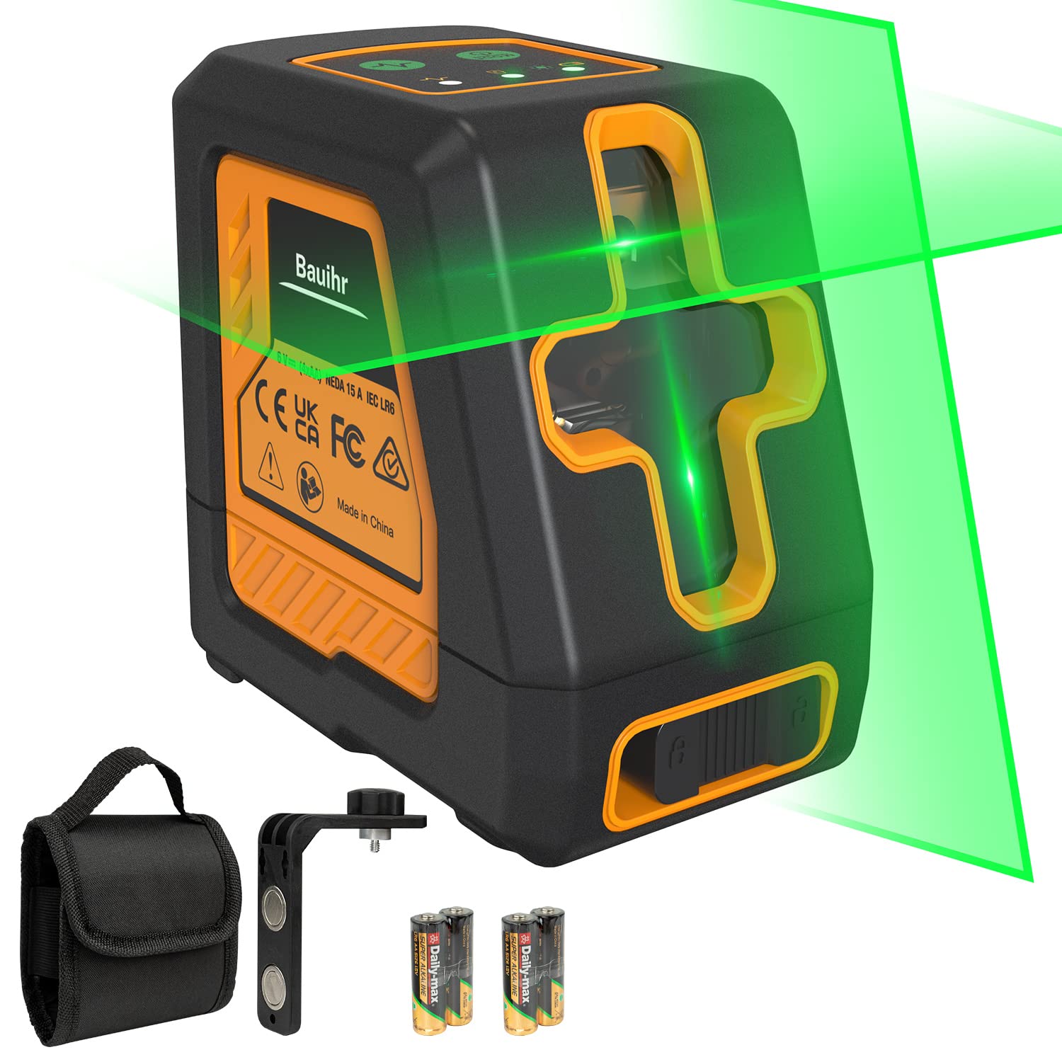 Buy Laser Level, Bauihr 30M Green Beam Cross Lazer Level with Manual