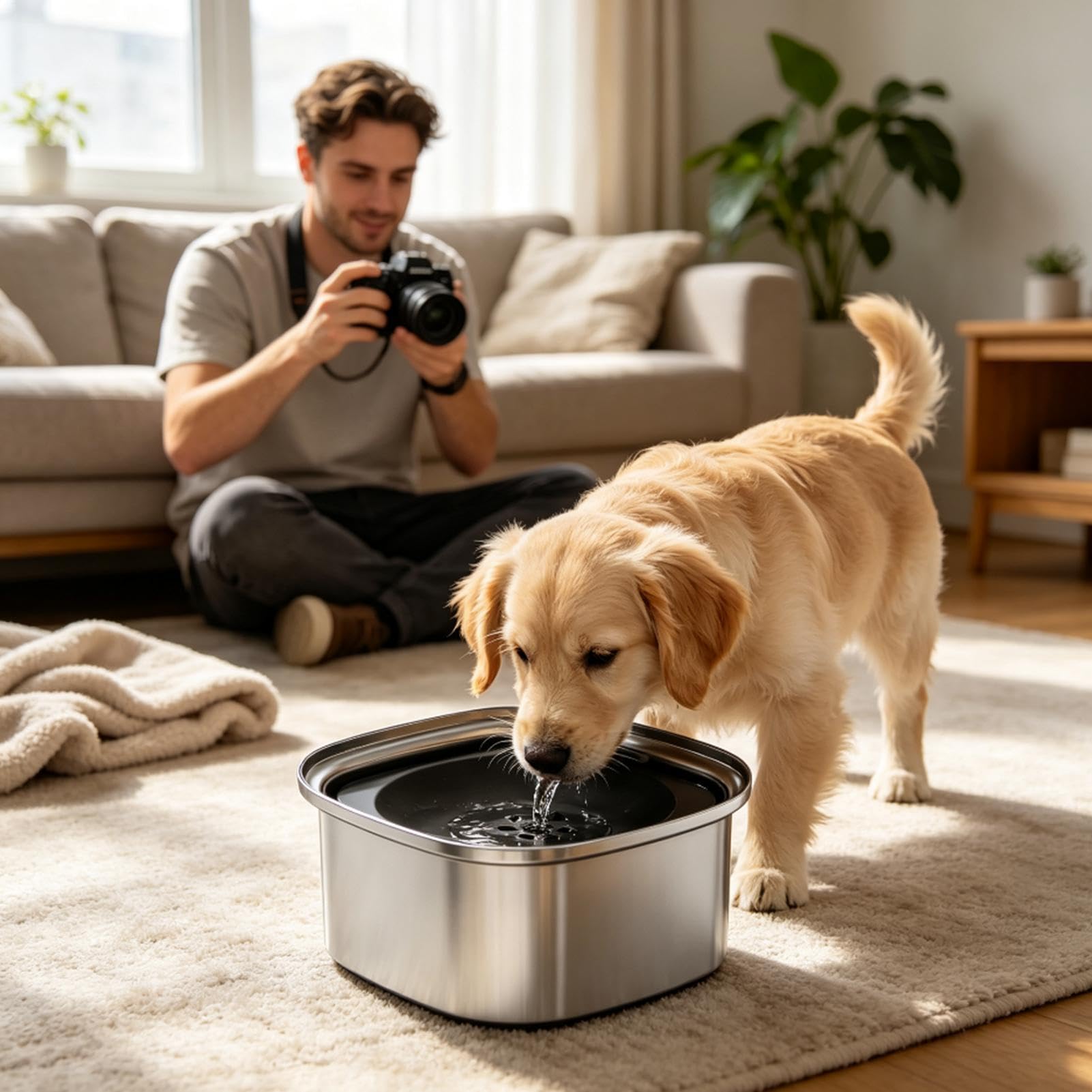 per cani senza schizzi, 3 l, grande capacità, a prova di
