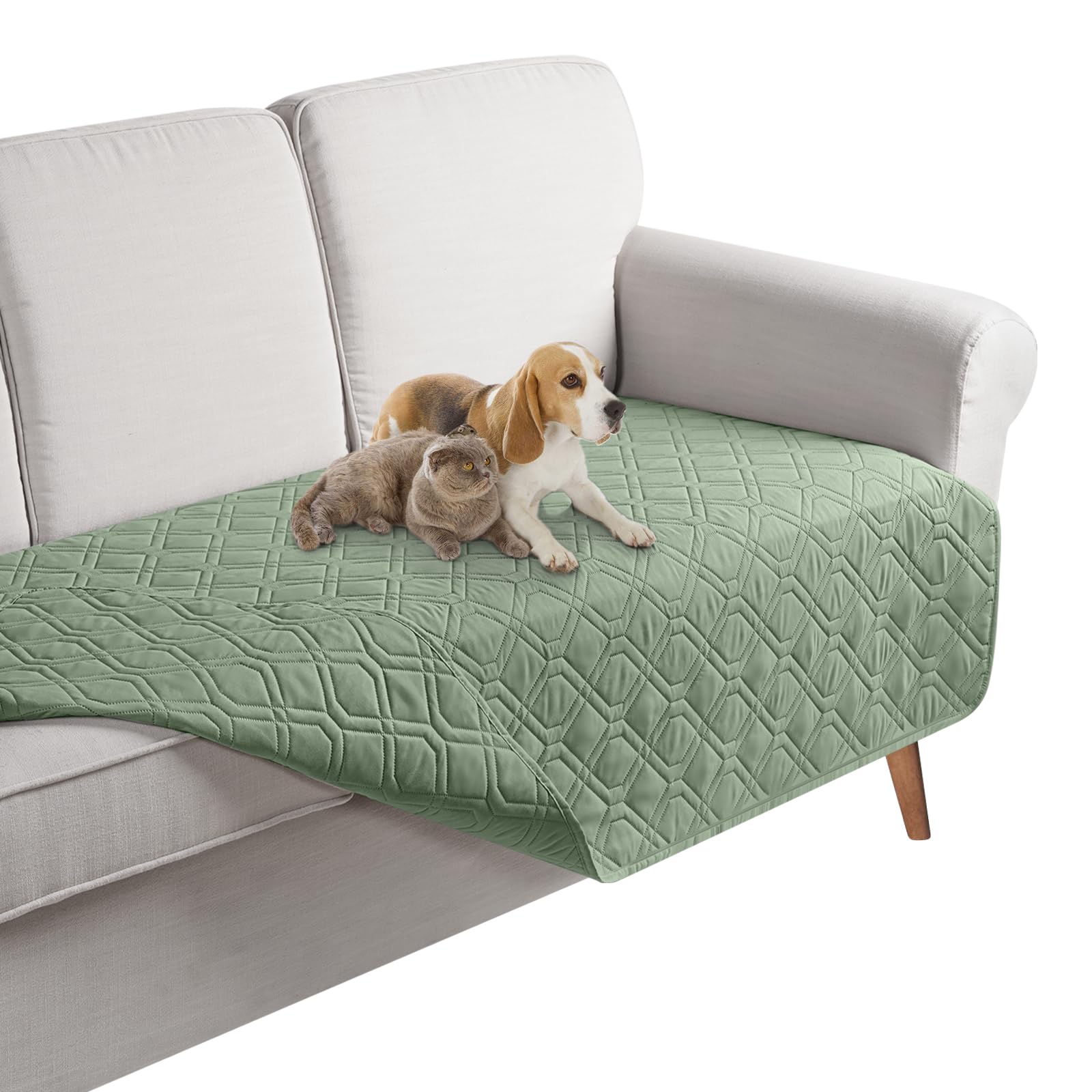 TAOCOCO Chair Waterproof Sofa Covers,Reversible Couch Dog Cover,Waterproof Sofa Protector Couch Cover,Washable Sofa Slipcover(Sage Green