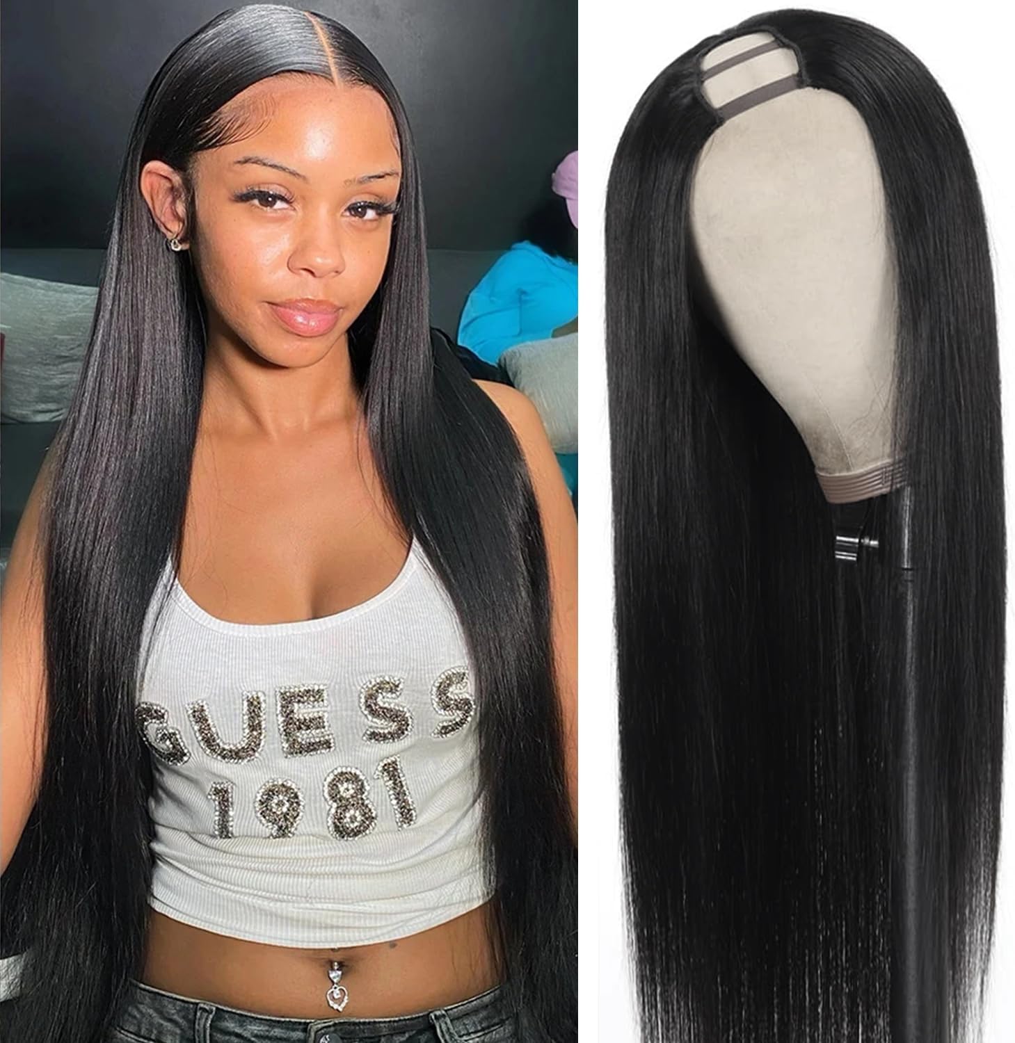 U part wig human hair uk Clearance