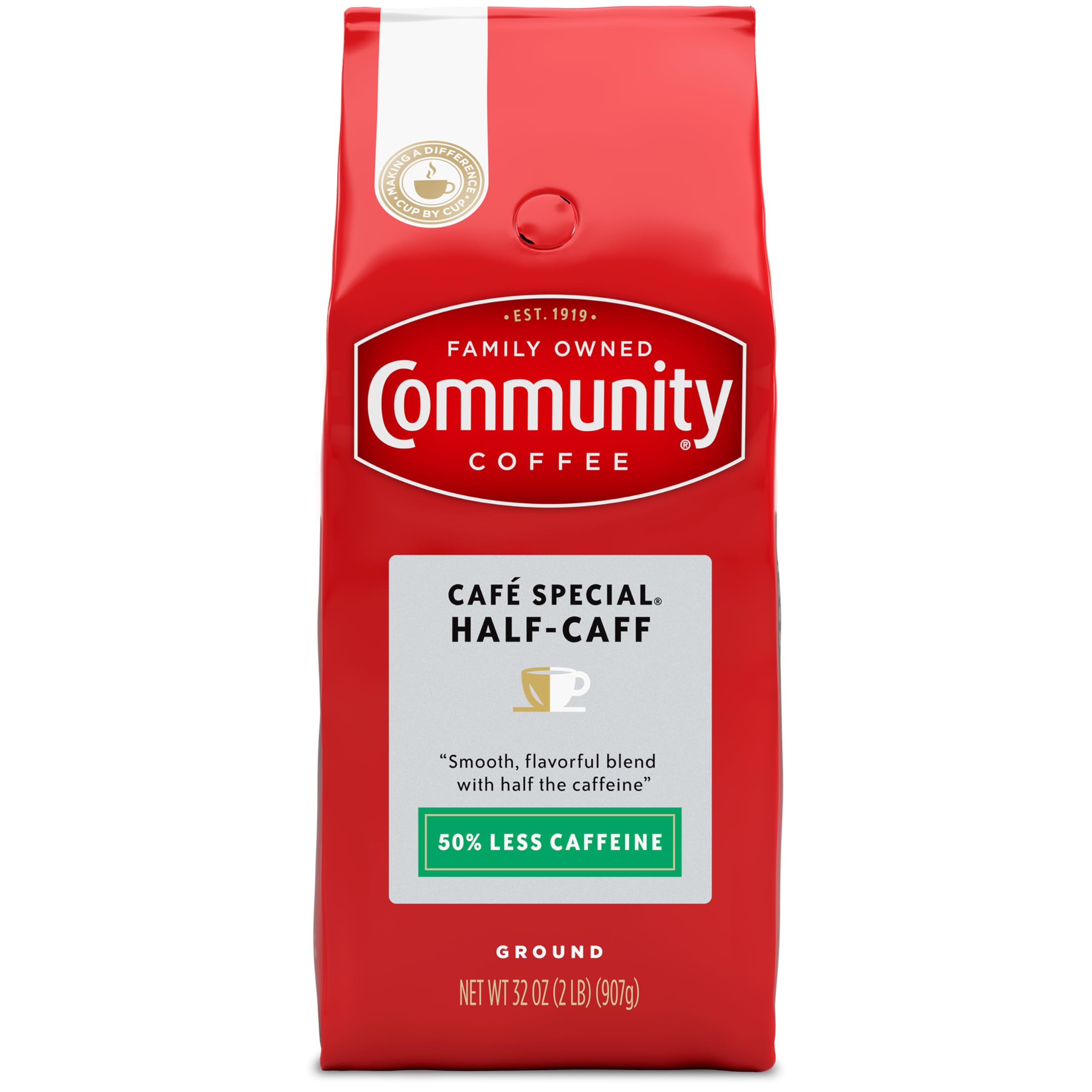 Sponsored Ad - Cafe Special Half-Caff 32 Ounces, Medium Dark Roast Ground Coffee, 32 Ounce Bag (Pack of 1)