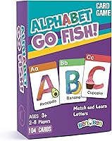 Vista 1 de BenBen Alphabet Go Fish Card Game for Kids,104 Cards, Oversized ABC Learning Playing Cards, Memory Matching Games, 2-8 Players, Ages 3 and up