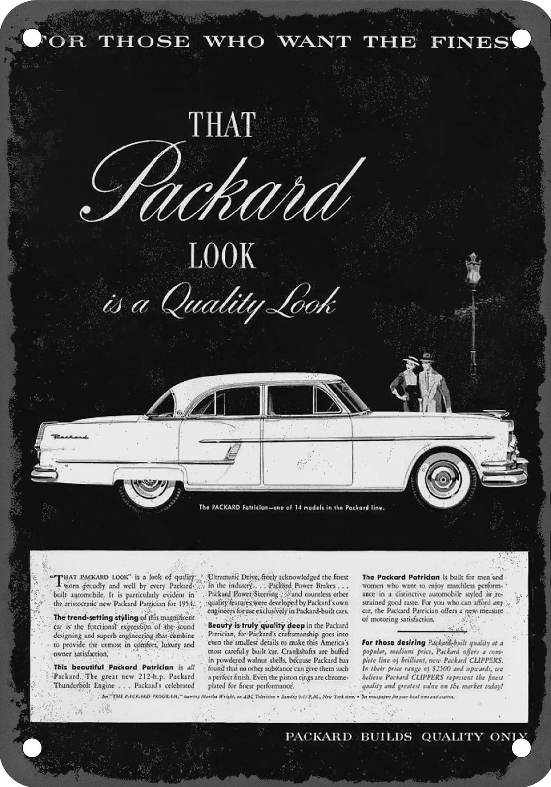 Miaomansenstore Metal Sign - 1954 Packard Vintage Ad 05 - Old Retro Rusty Look Home Decor