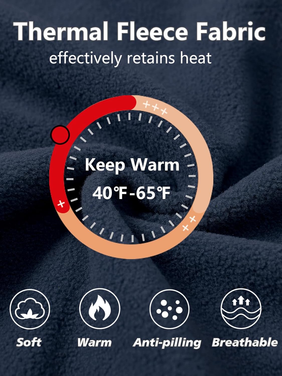 NAVEKULL Men's Tactical Hoodie Fleece Jacket Winter Warm Full-Zip Military Army Outdoor Hiking Coat with 7 Zip-pockets - Image 6