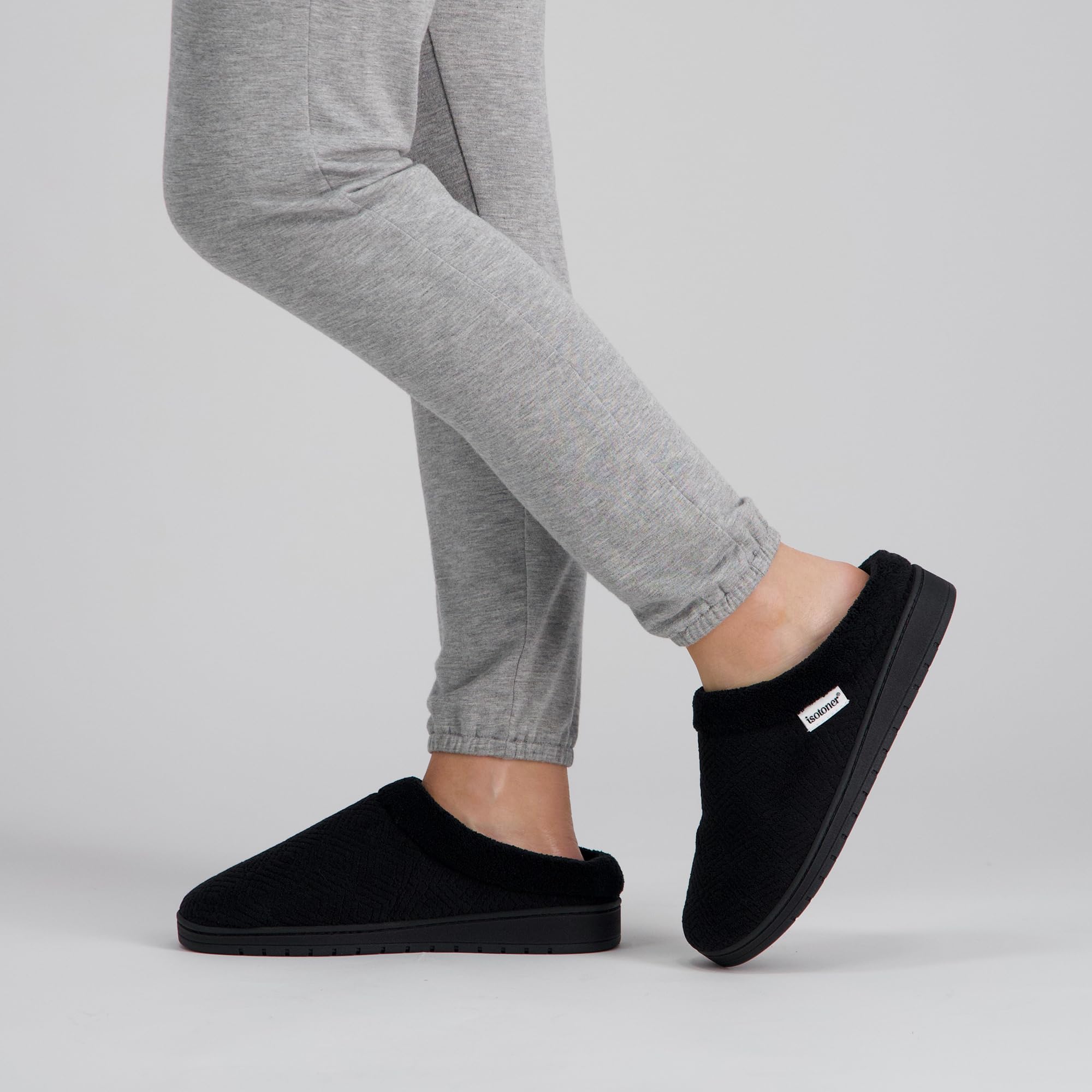 Isotoner Femme Diamond Microterry Gemma Clog Slipper Chausson