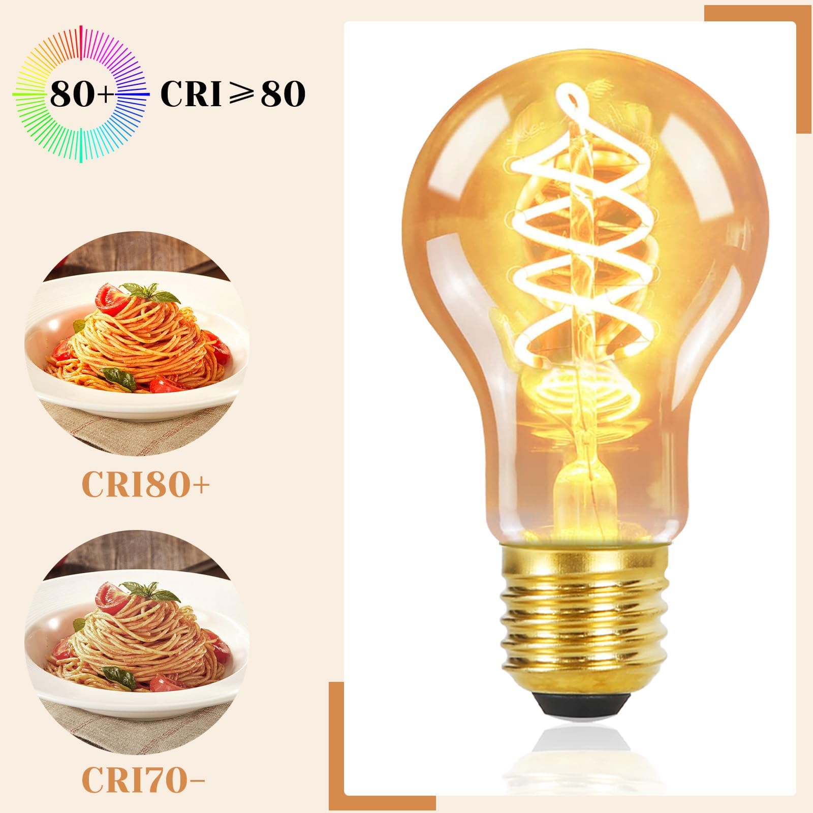 12er LED Lampe E27 Warmweiss Glühbirne: A60 Leuchtmittel Filament Warmweiß 2200K 4W Edison Retro Glühlampe Dekorative Birne Antike Energiesparlampe Nostalgie Bulb für Restaurant Haus Café