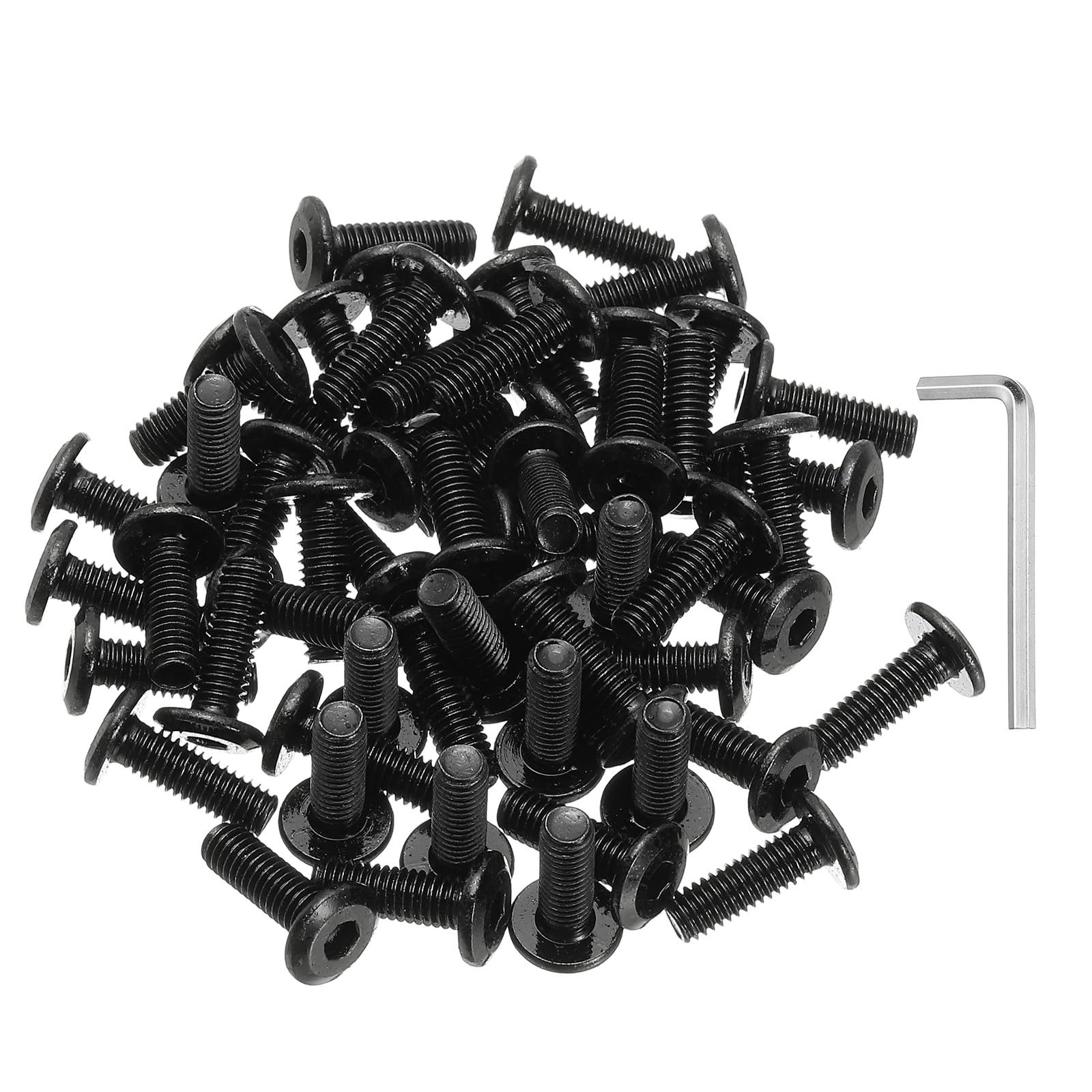 PATIKIL M6-1.0x18mm Flat Head Socket Cap Bolts Screws