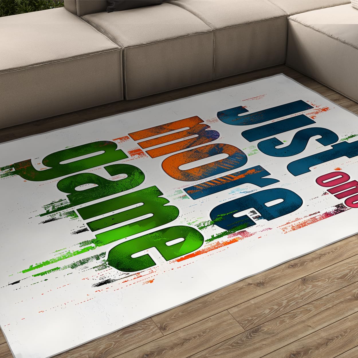 Tapis fausse laine 140x200cm graffiti imprimé 3D haute densité résistant taches