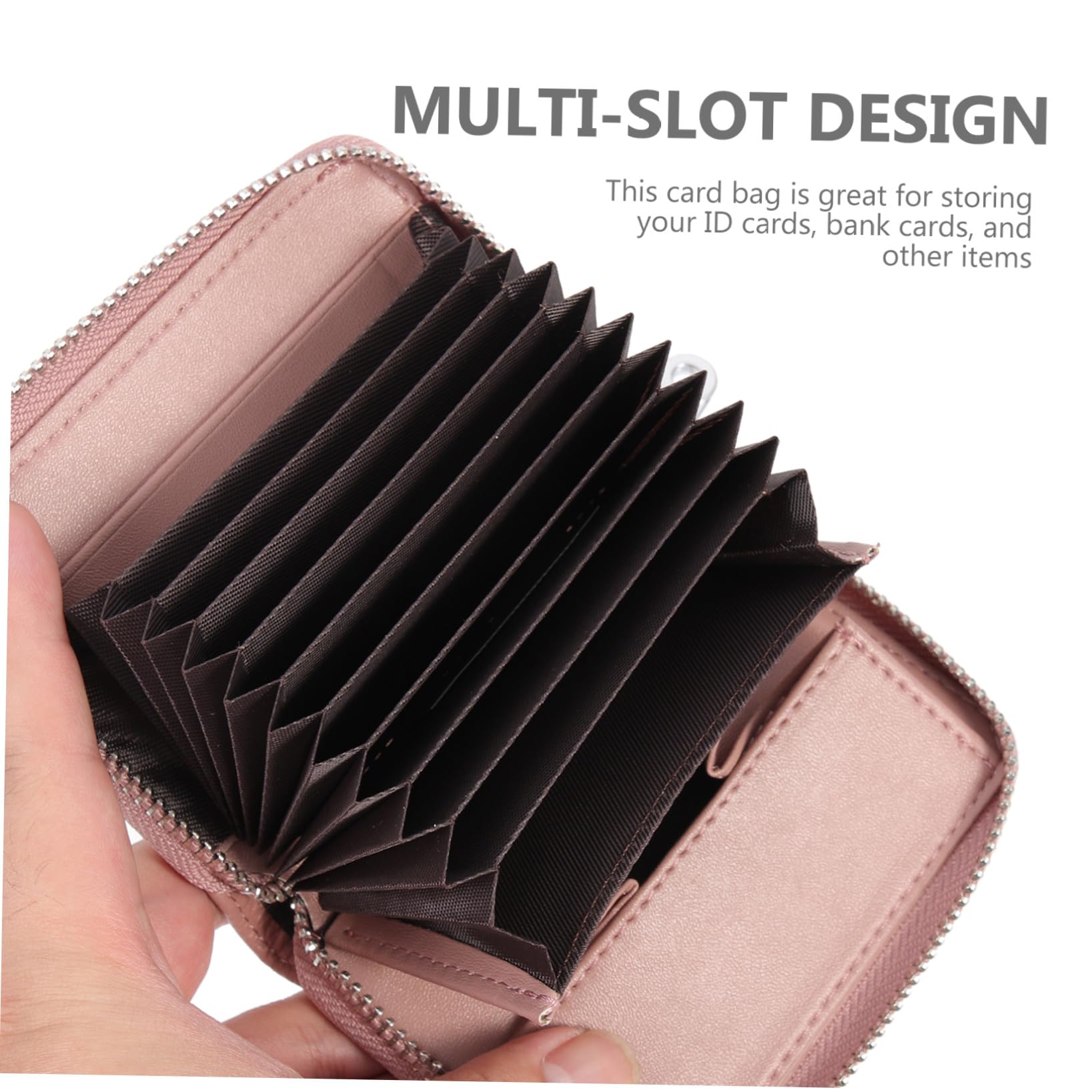 SHERCHPRY 3piezas Portatarjetas De Crédito De Piel De Vaca Organizador De Tarjetas De Gran Capacidad Tarjetero Multifuncional Elegante y Portátil para Uso Diario